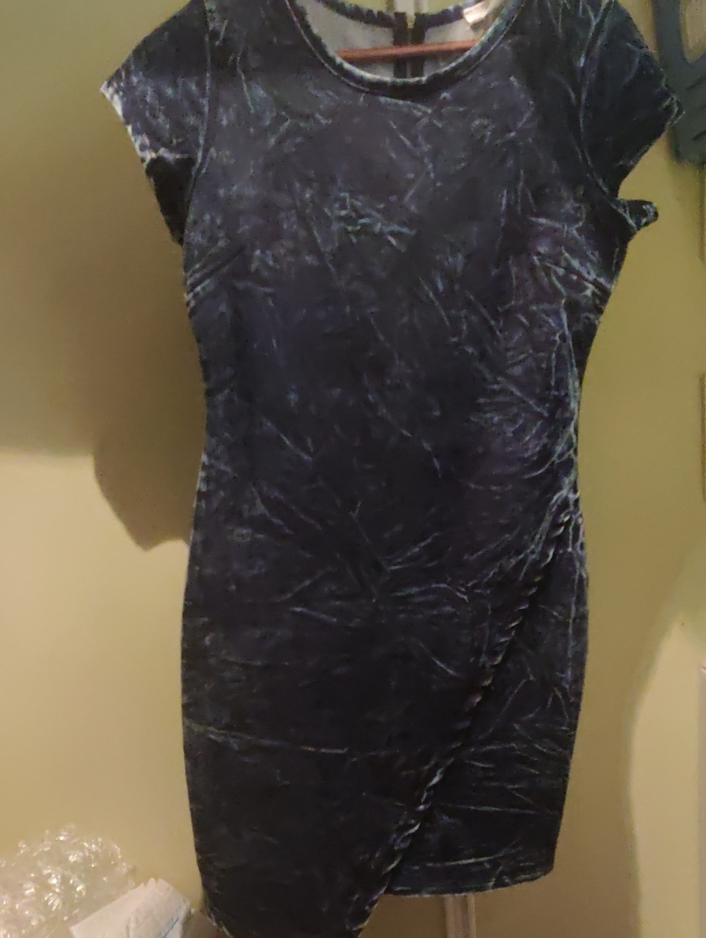 Black Bead Denim Dress